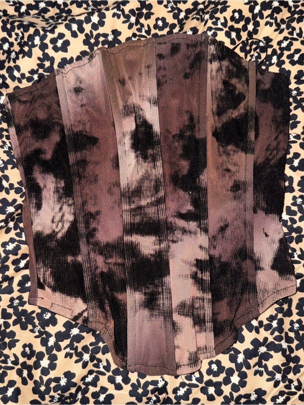 Windsor brown and Black strapless zipper Corset Top